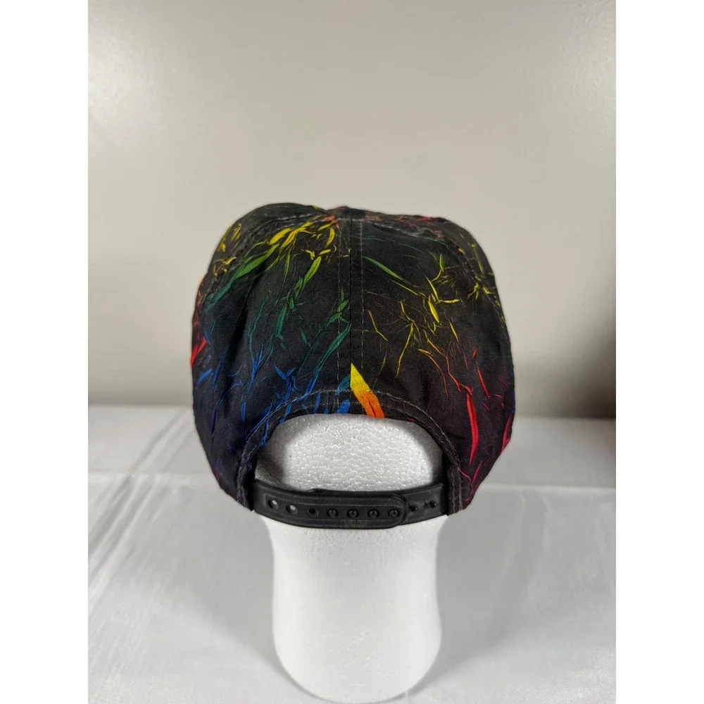 Vintage 90s Canada Rainbow Maple Leaf Abstract Print Snapback Cap Multi-Color